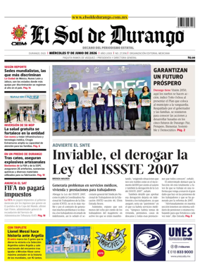Cover of El Sol de Durango