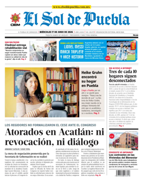 Cover of El Sol de Puebla