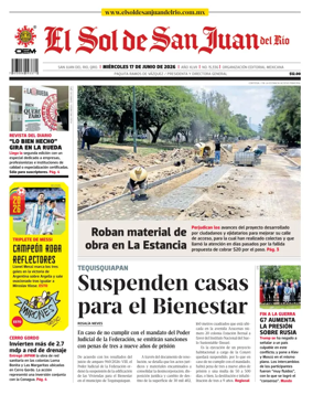 Cover of El Sol de San Juan del Rio