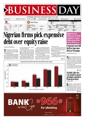 Cover of Business Day (Nigeria)