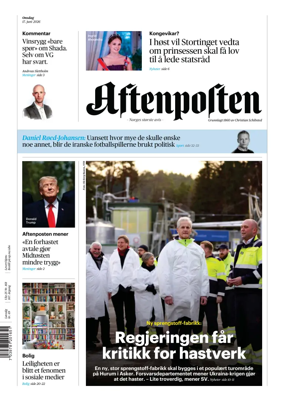 Cover of Aftenposten