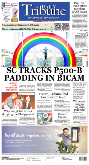 Cover of Daily Tribune (Philippines)