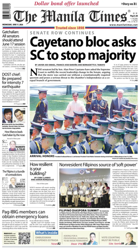 Cover of The Manila Times