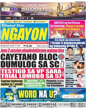 Cover of Pilipino Star Ngayon