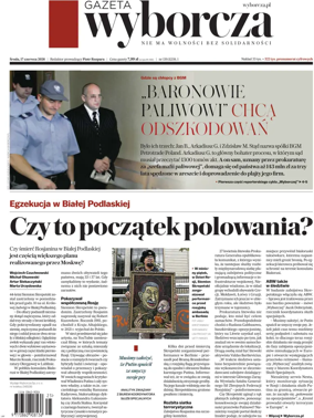 Cover of Gazeta Wyborcza Stoleczna