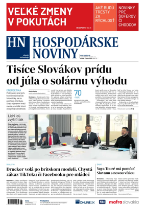 Cover of Hospodarske noviny