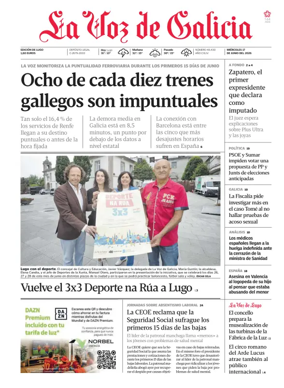 Cover of La Voz de Galicia (Lugo)