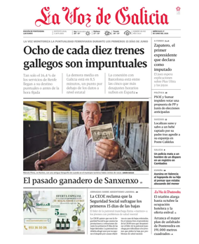 Cover of La Voz de Galicia (Pontevedra)