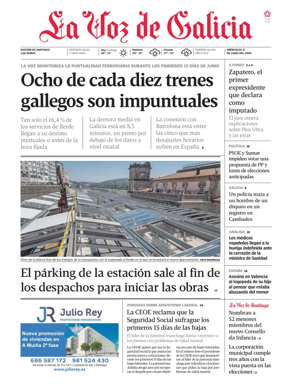 Cover of La Voz de Galicia (Santiago)