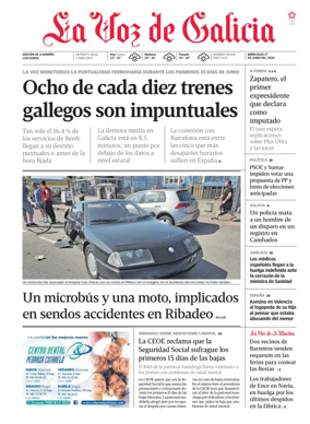 Cover of La Voz de Galicia (Viveiro)
