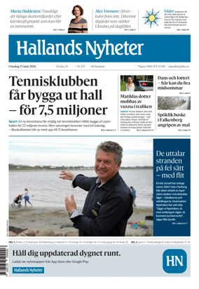 Cover of Hallands Nyheter