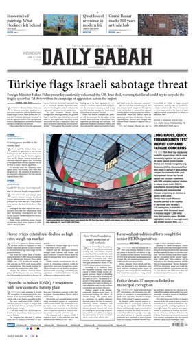 Cover of Daily Sabah (Turkey)