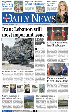 Cover of Hurriyet Daily News & Economic Review
