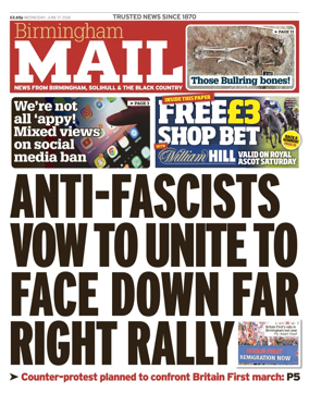 Cover of Birmingham Mail