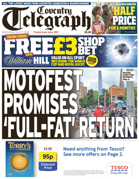 Cover of Coventry Telegraph
