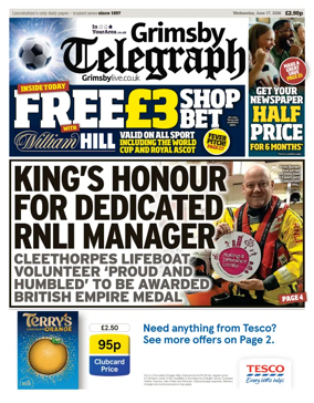 Cover of Grimsby Telegraph