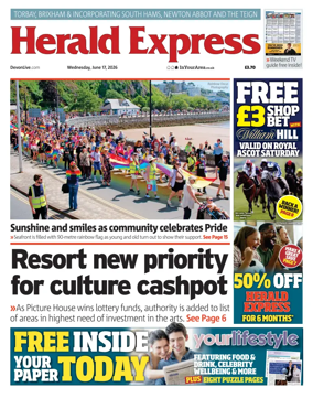 Cover of Herald Express (Torbay Brixham & South Hams Edition)