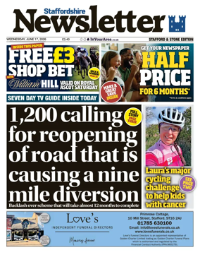 Cover of Staffordshire Newsletter