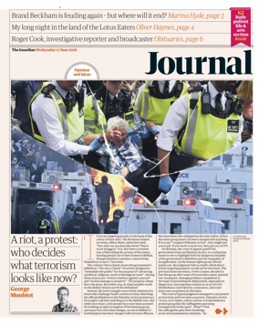Cover of The Guardian e-paper Journal