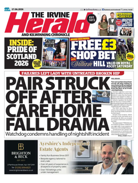 Cover of The Irvine Herald and Kilwinning Chronicle