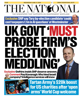 Cover of The National (Scotland)