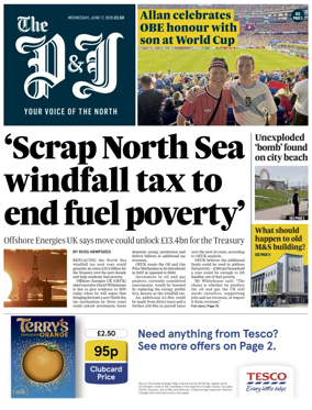 Cover of The Press and Journal (Aberdeen and Aberdeenshire)