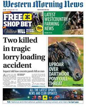 Cover of Western Morning News