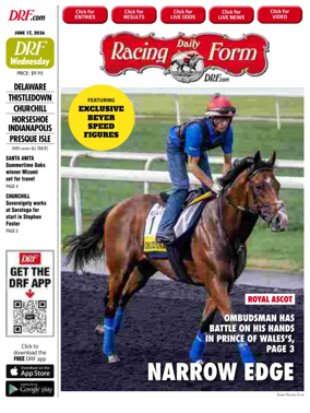 Cover of Daily Racing Form National Digital Edition