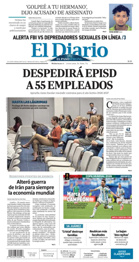 Cover of El Diario de El Paso