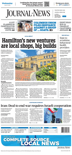 Cover of Hamilton Journal News