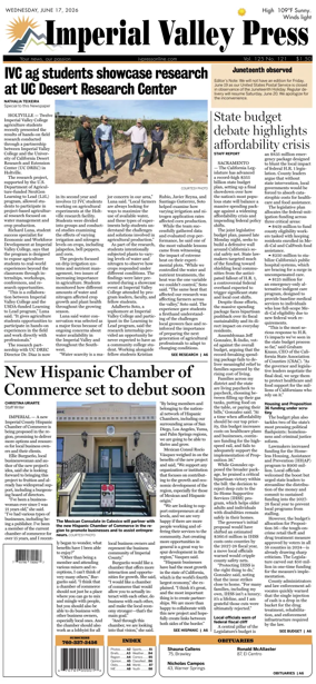 Cover of Imperial Valley Press