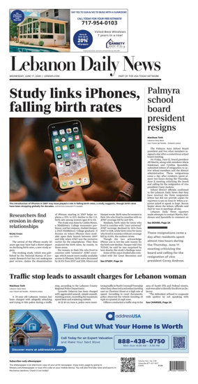 Cover of Lebanon Daily News