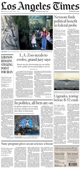Cover of Los Angeles Times