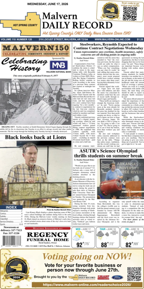 Cover of Malvern Daily Record