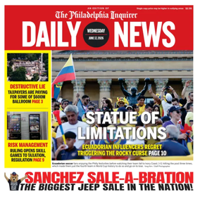 Cover of Philadelphia Daily News