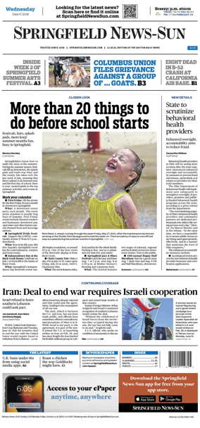 Cover of Springfield News-Sun