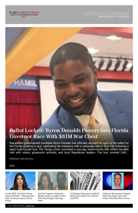 Cover of Tampa Free Press