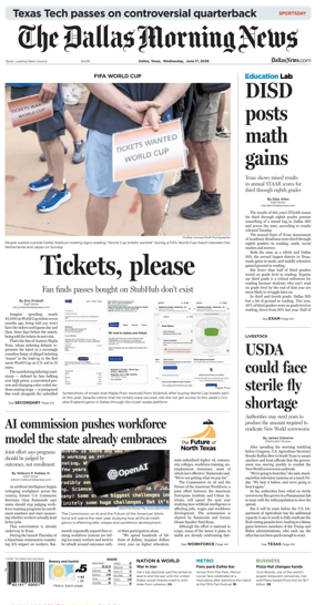 Cover of The Dallas Morning News