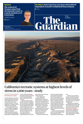 Cover of The Guardian (USA)