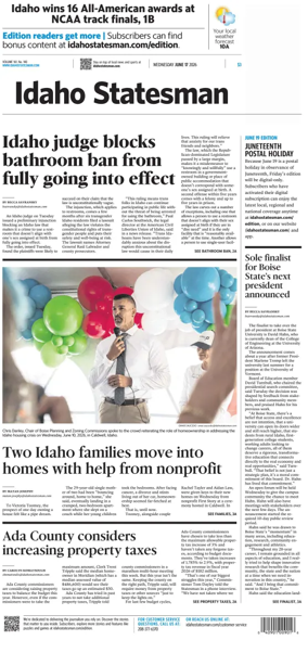 Cover of The Idaho Statesman