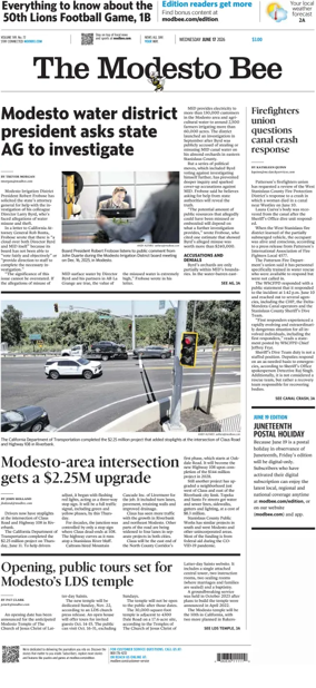 Cover of The Modesto Bee