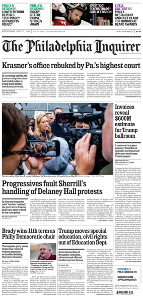 Cover of The Philadelphia Inquirer (South Jersey edition)