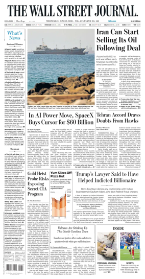 Cover of The Wall Street Journal