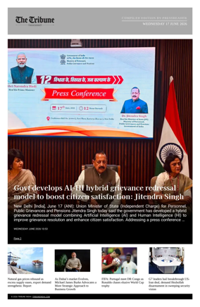 Cover of Tribune India - Compiled Edition