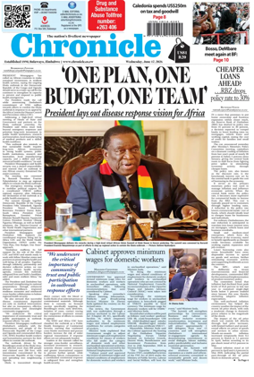 Cover of Chronicle (Zimbabwe)