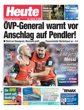 Cover of Heute - Niederosterreich Ausgabe