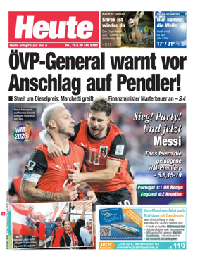 Cover of Heute - Wien Ausgabe