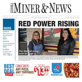 Cover of Kenora Daily Miner and News