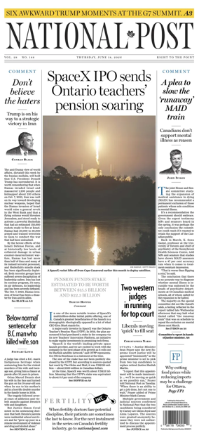 Cover of National Post - (Latest Edition)