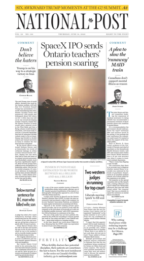 Cover of National Post - (National Edition)